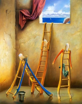 Abstract and Decorative Painting - modern contemporary 32 surrealism ladder